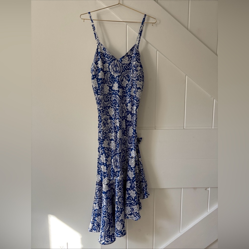 Sedu Asymmetrical Satin Slip Dress Intimates Size Medium Coquette Bow Tassel